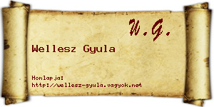 Wellesz Gyula névjegykártya